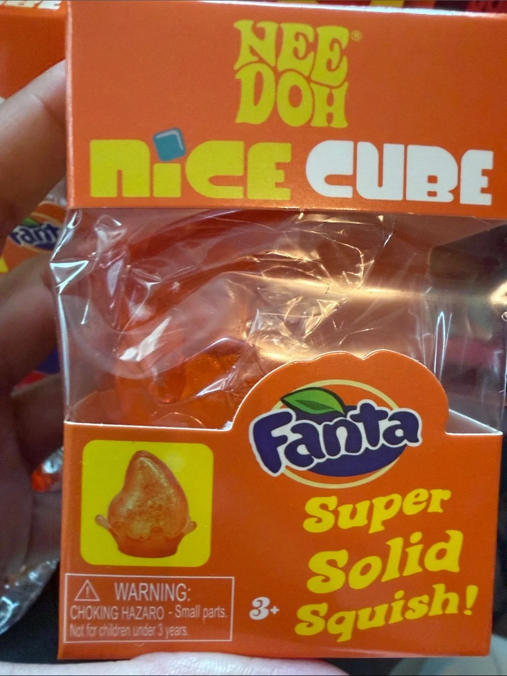 Orange Super Solid Squish! Ice Cube Toy